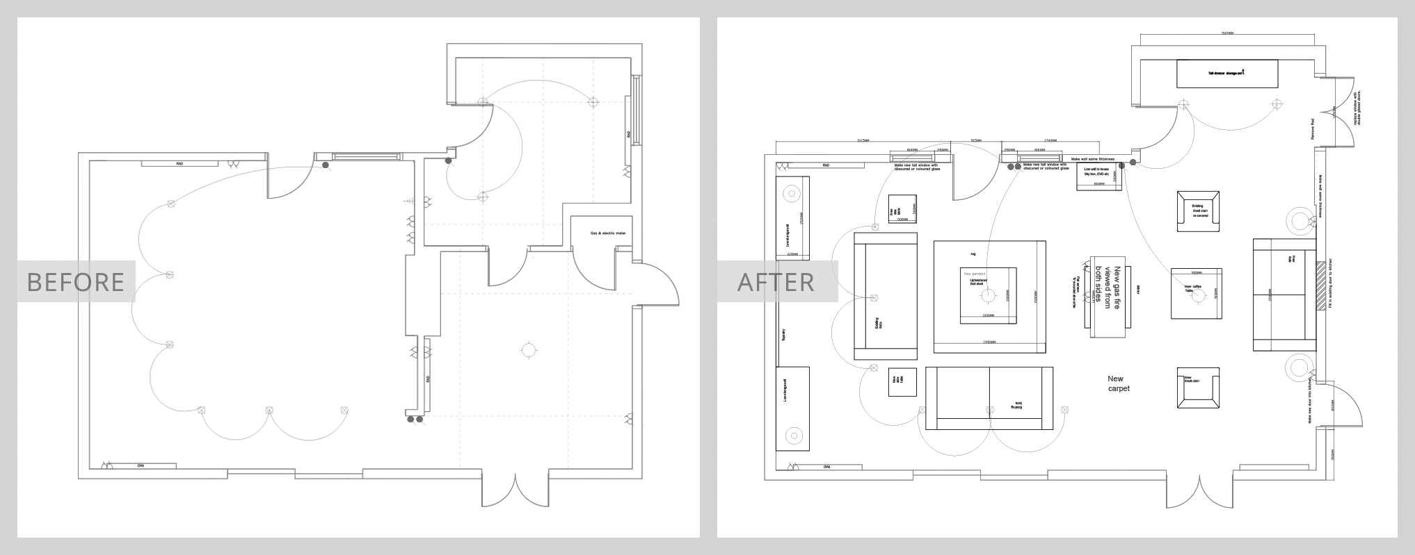 Internal layout planning.