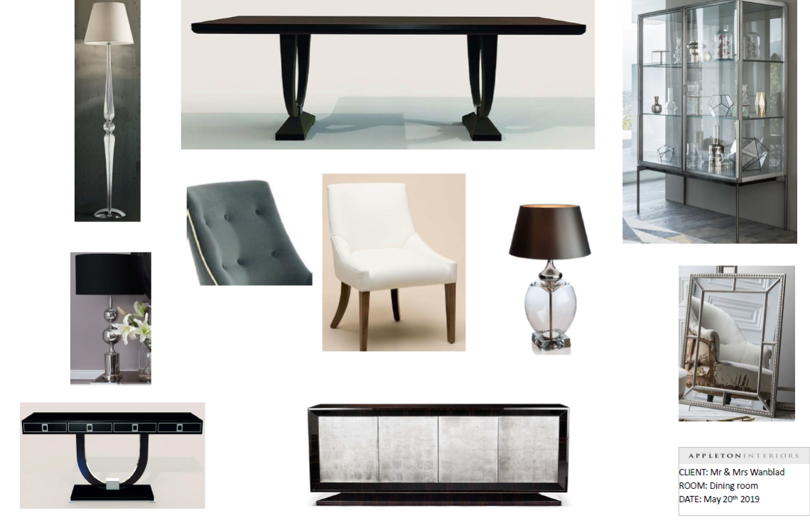 Furniture and lighting scheme
